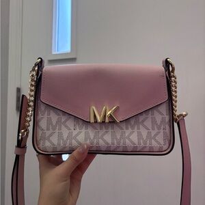 Michael Kors Pink and Beige Crossbody Bag